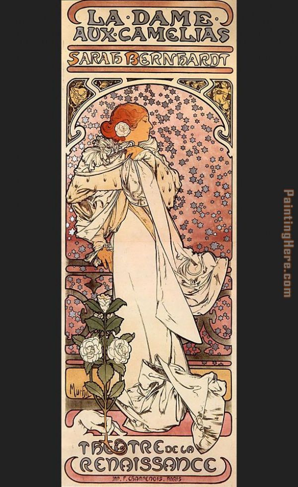 Alphonse Maria Mucha La Dame aux Camelias